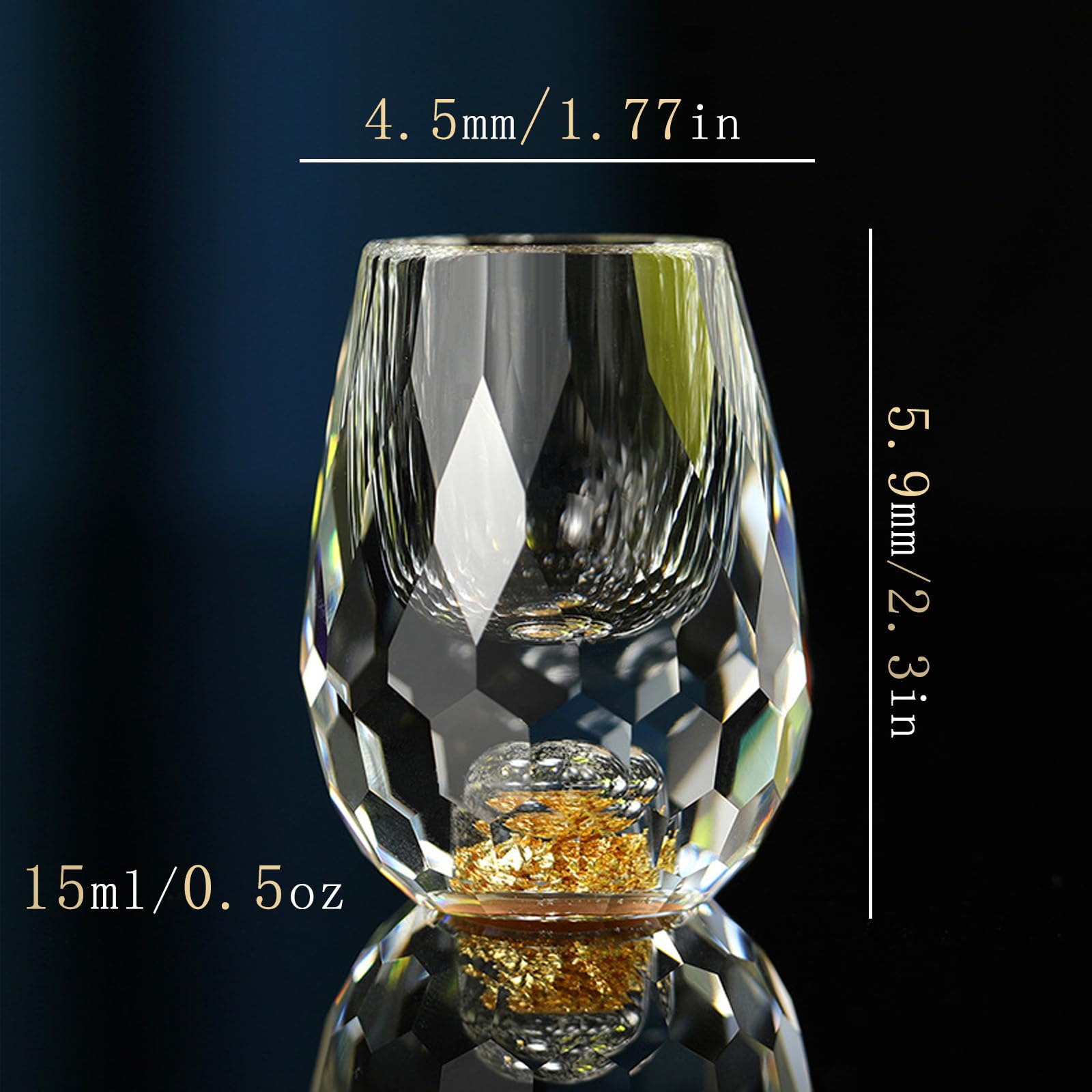 Amazon | クリスタルグラス 0.5オンス/15ml、ショットグラス2個セット